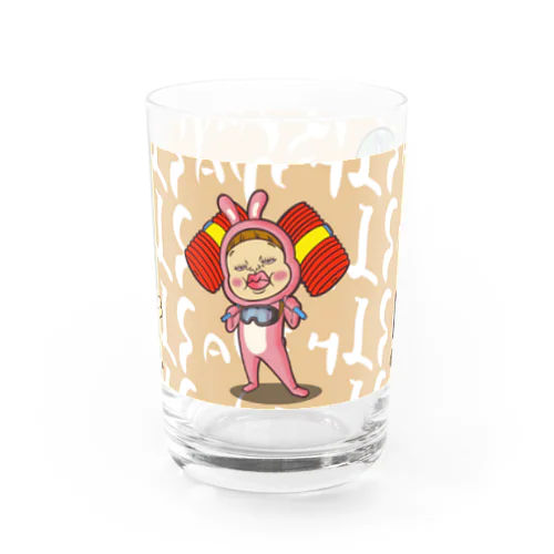 コップ類だよ！さげみちゃん(背景オレンジ) Water Glass