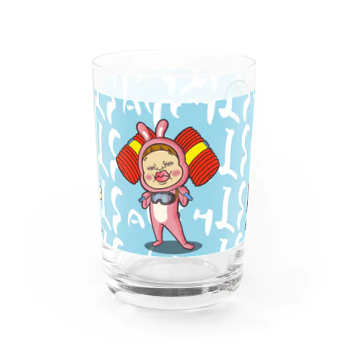 コップ類だよ！さげみちゃん(背景青) Water Glass