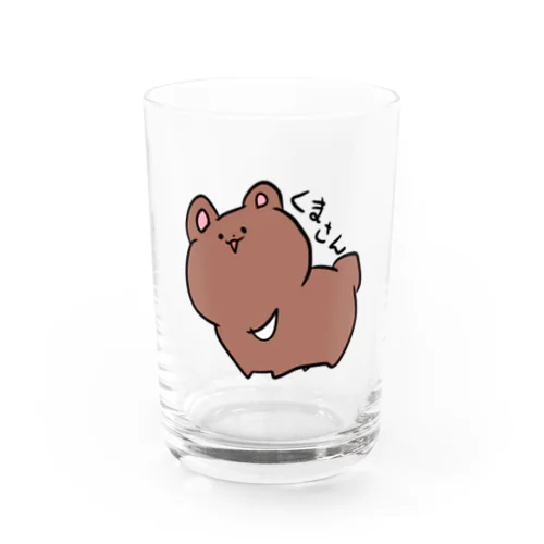 左手で描いたくまさん Water Glass