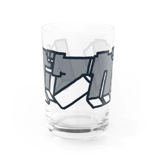 hiscore tobokegao logo black Water Glass