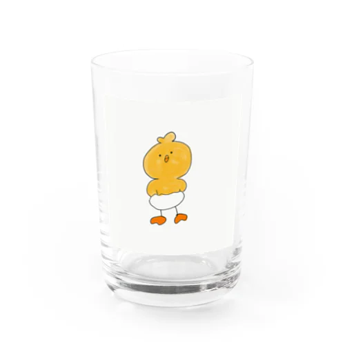 ちょっとイキってるヒヨコ Water Glass