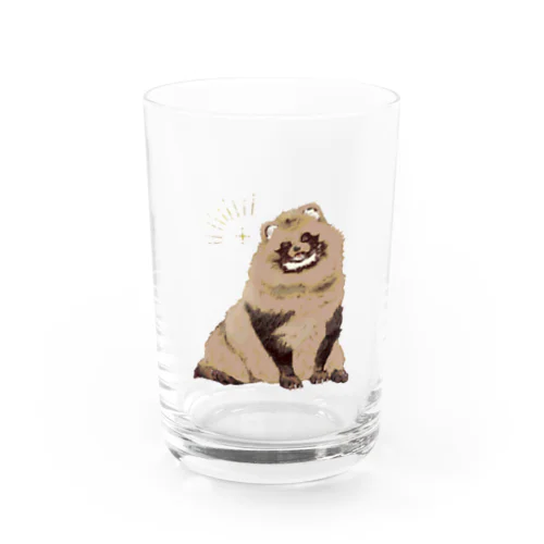 キラキラ ふわふわ エゾタヌキ Water Glass