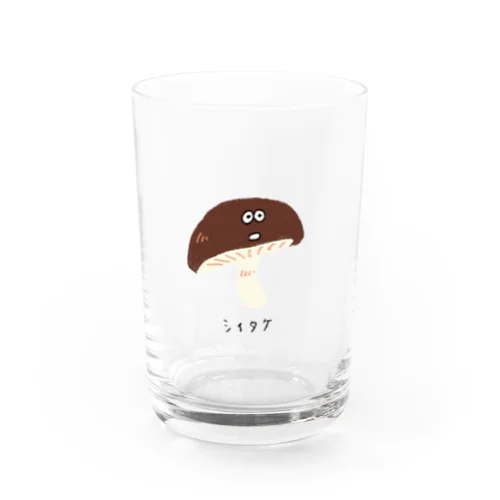 毒付くキノコ（シイタケ） Water Glass