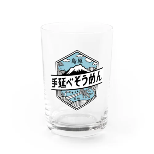 島原手延べそうめんロゴ Water Glass