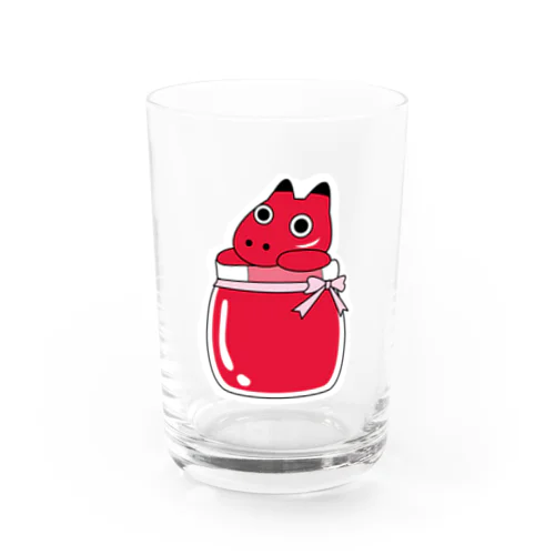 赤べこinイチゴジャム Water Glass