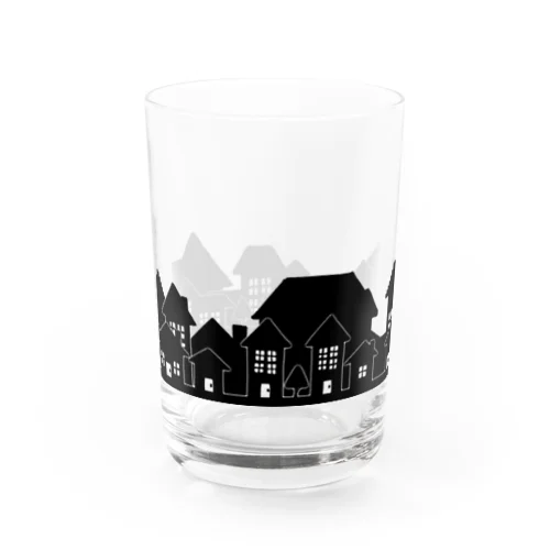 黒い町の影グラス Water Glass