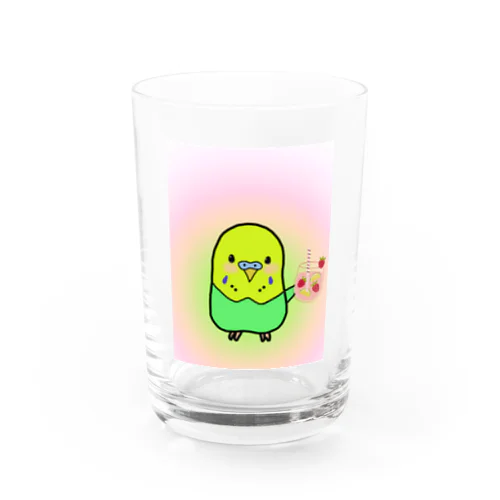 セキセイインコ緑　ふくちゃんグッズ Water Glass