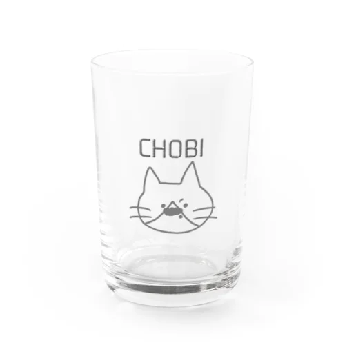 ヒゲ模様のチョビのグッズ Water Glass