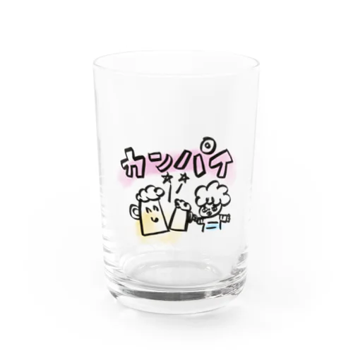 タロウとビールちゃんとカンパイ Water Glass