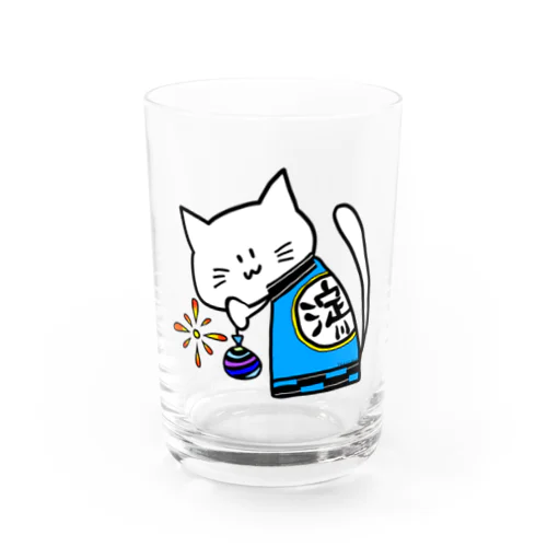 よどにゃん青バージョン Water Glass