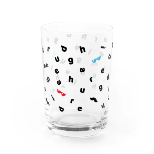 ひげづらのサングラス（SUZURI製） Water Glass