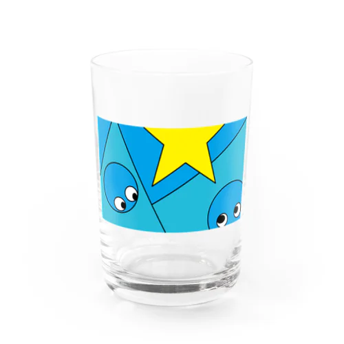 弾ける青玉グラス Water Glass