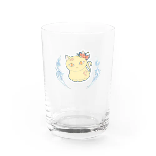 四季猫さん(夏/金魚)(イエロー) Water Glass