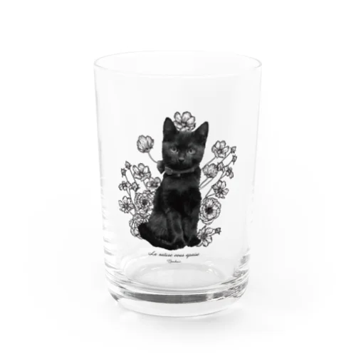 花咲き黒猫 Water Glass