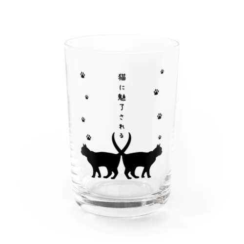 猫に魅了される＊黒＊グラス Water Glass