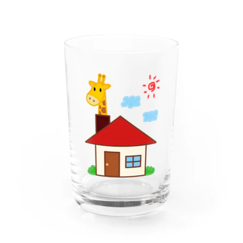 こっそりキリン飼ってます（文字なしver.） Water Glass