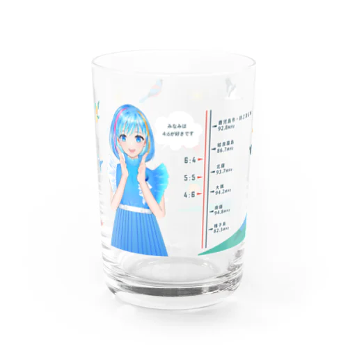 だれやめグラス／みなみは4:6が好き Water Glass