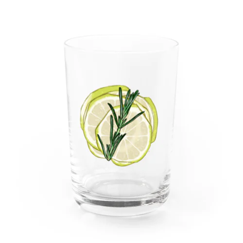 レモンとローズマリーのグラス Water Glass