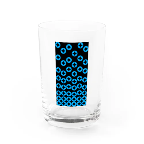 七宝繋ぎ_LightBlue Water Glass