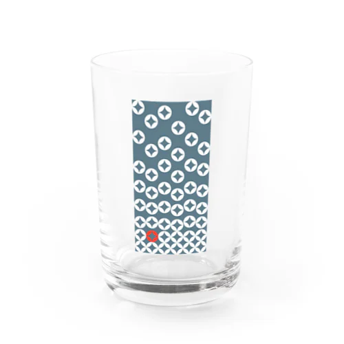 七宝繋ぎWhite_@Red Water Glass