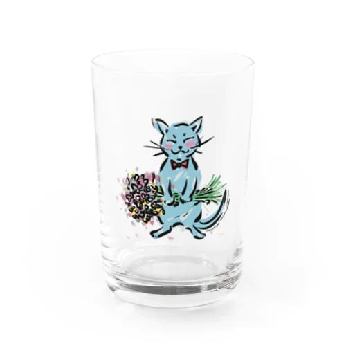 花束のプレゼント(スマイル) Water Glass