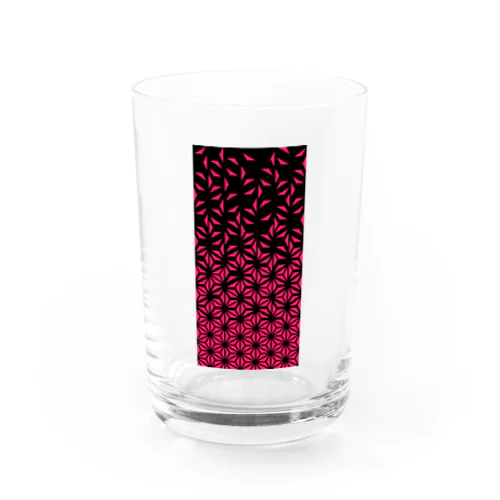 麻の葉_Pink Water Glass