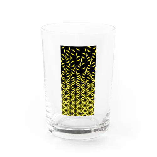 麻の葉_Yellow Water Glass