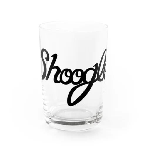 シューグル(Shoogle)ロゴ 黒字 グラス