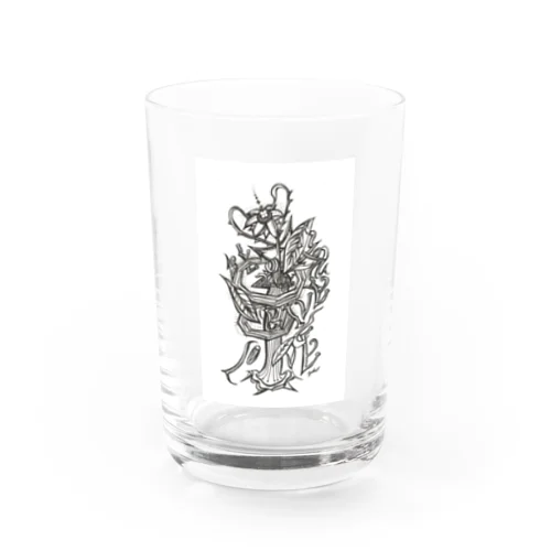 Be You, Give Love [隠れたメッセージ・愛の木・抽象画] Water Glass