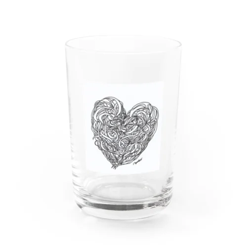 ハート [抽象アート] Water Glass