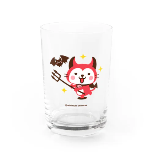 デビねこくんとコウモリさんグラス Water Glass