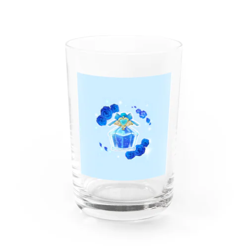 青薔薇の小瓶 (ライトブルー) Water Glass