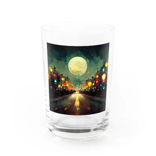 Moon & Lights / 月と街灯 Water Glass