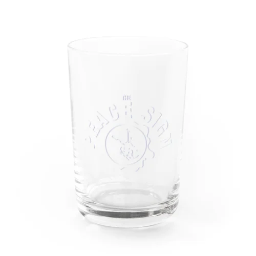 THE PEACE SIGN transparent 3D college logo Water Glass