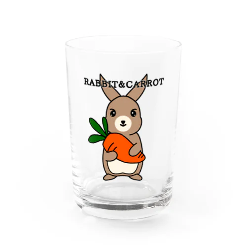 RABBIT＆CAROTTE(STAND UP) Water Glass