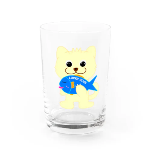 お魚見つけたラッキーちゃん Water Glass