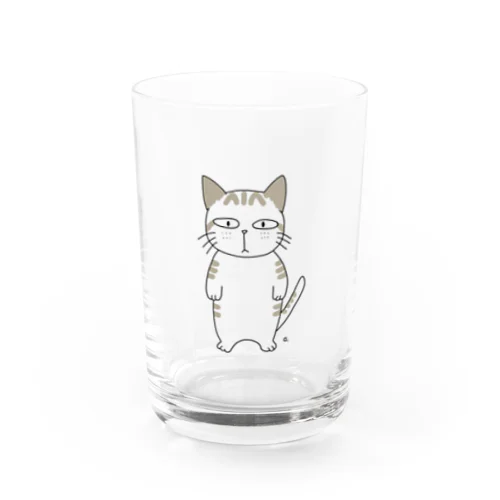 無愛想なサバトラ猫くん Water Glass