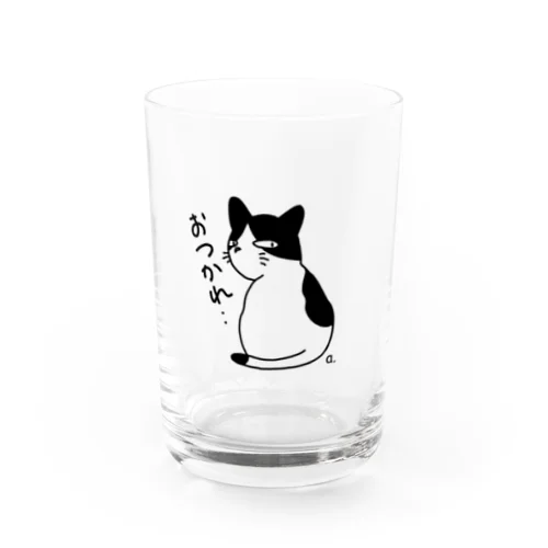 癒しのハチワレ猫さん Water Glass