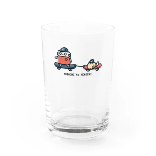 スケボーロボchiネコchi Water Glass