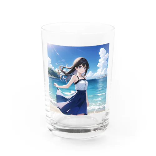 海の絵の Water Glass