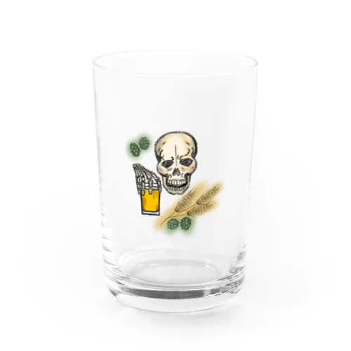 SkullBeer Water Glass