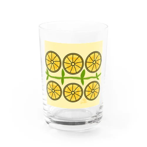 夏を感じる輪切りレモン。 Water Glass