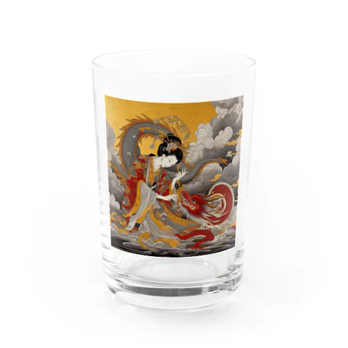 赤龍を従えた女神 Water Glass