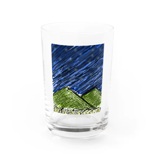 山と夜空 Water Glass