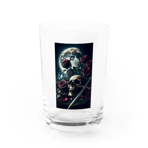 死神と薔薇（縦）AI生成 Water Glass