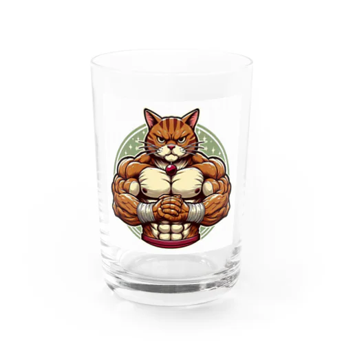 マッスルキャット　キジ虎 Water Glass