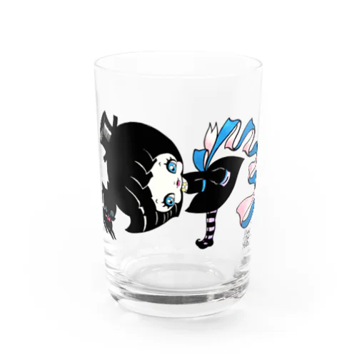 witch & cat Water Glass