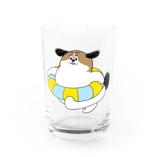 もじゃまるうきわ Water Glass