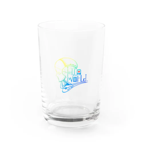 Hello World Water Glass