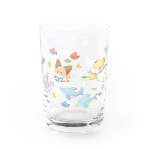 海の仲間といっしょに Water Glass